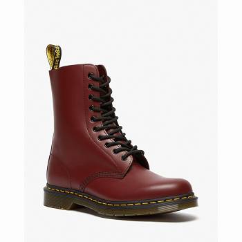 Dr Martens Férfi 1490 Smooth Bőr Mid Cut Calf Bakancs Bordó